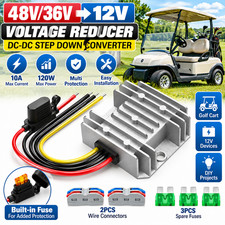 48V 36V to 12V 10A 120W DC-DC Step Down Voltage Reducer Converter Golf Cart US