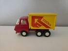 Vintage 1970s Tonka Toy ~ Mini Pressed Metal Delivery Box Truck ~ Red and Yellow