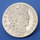 1905-O Barber Half Dollar 90% Silver US 50c Coin Worn New Orleans Mint