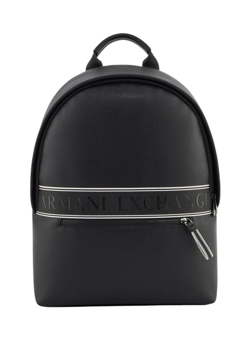armani exchange faux leather backpack Zac 13 imitation falcon duty outdoor use Buy Armani Exchange Black Backpack