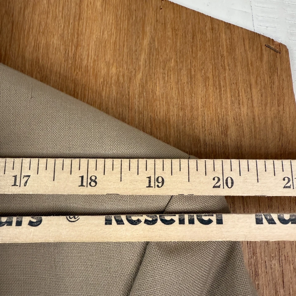 Jos A Bank Suit Mens 46L Tan 2 Button 100% Wool Pants 40x28 Pleated Front Solid - Image 4 of 4