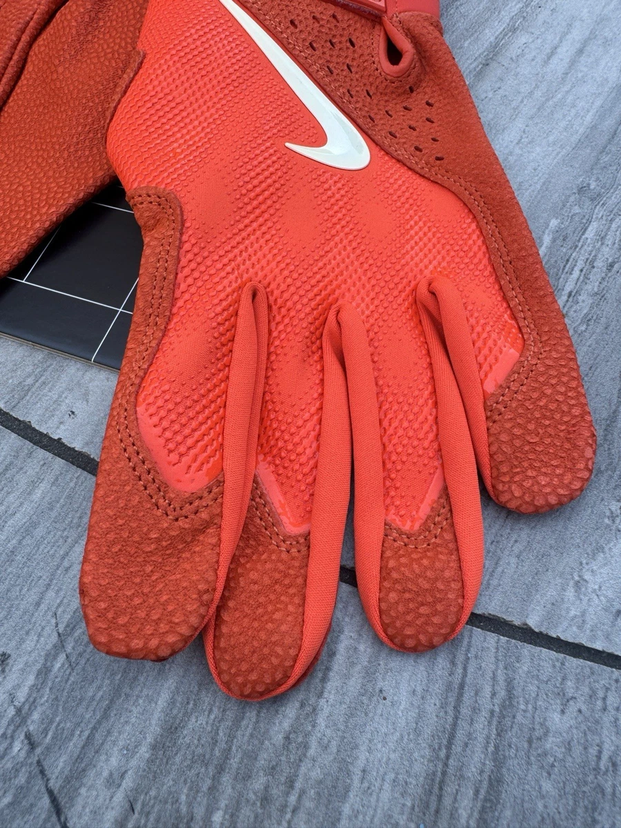 Guantes de bateo de béisbol Nike Alpha Elite FD7868-805 naranja para hombre talla L