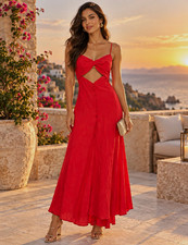ASTR The Label Red Holiday Party Dress Maxi XS NWOT Formal
