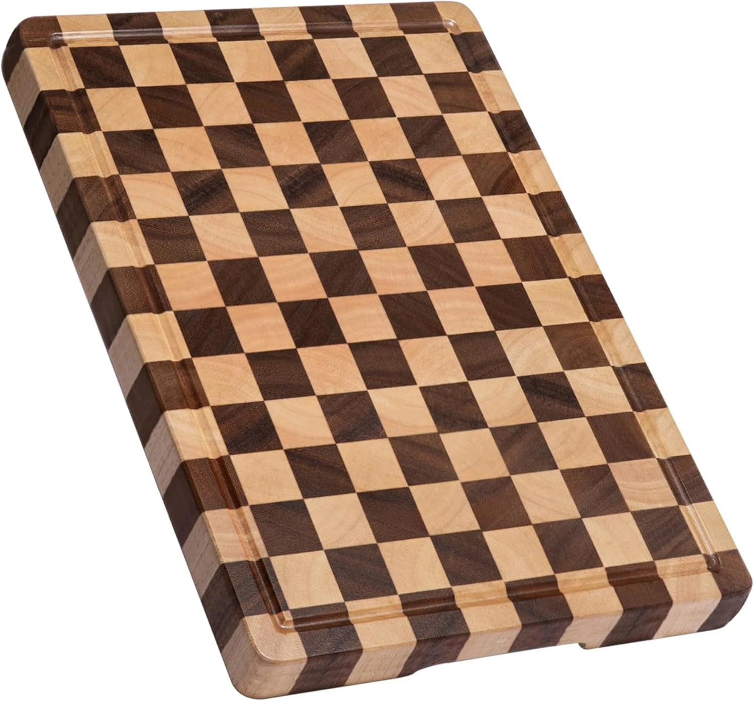 Cutting Boards for Kitchen, Checkered Cutting Board Upgraded, Acacia Wood Choppi