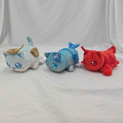 Aphmau MeeMeows 6  Plush Lot of 3 Sparkle Mermaid Lobster Angel Cat