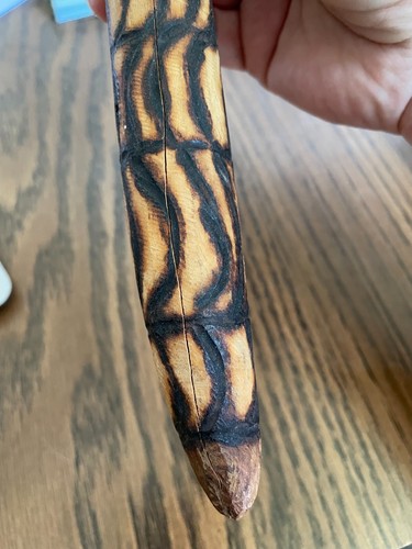 Aboriginal Tribal Burnt Incised Wood Original Clap Stick Australian ✔ - Picture 3 of 4