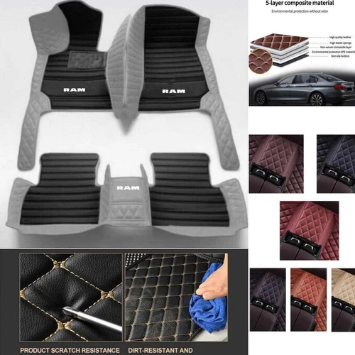 For Dodge RAM1500 Pickup Car Floor Mats Waterproof Carpets Cargo Custom Slips - Bild 15 von 40