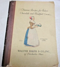 1928 WALTER BAKER & CO RECEIPE BOOK-FOR BAKERS CHOCOLATE & BREAKFAST COCOA