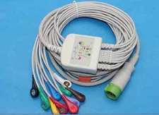 ALPTA Physio Control Lifepak 12 Lifepak 15 ECG EKG Cable 10 Leads AHA Snap
