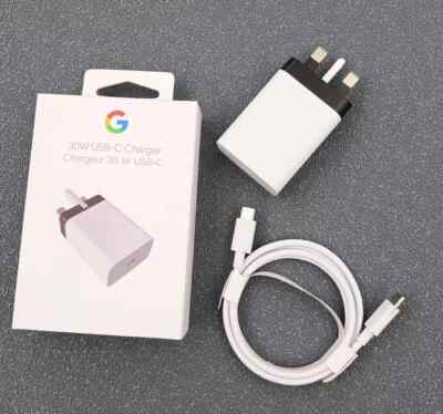 Original Google USB-C Rapid Charger & USB-C to USB-C Cable Pixel 6 Pixel 6 Pro
