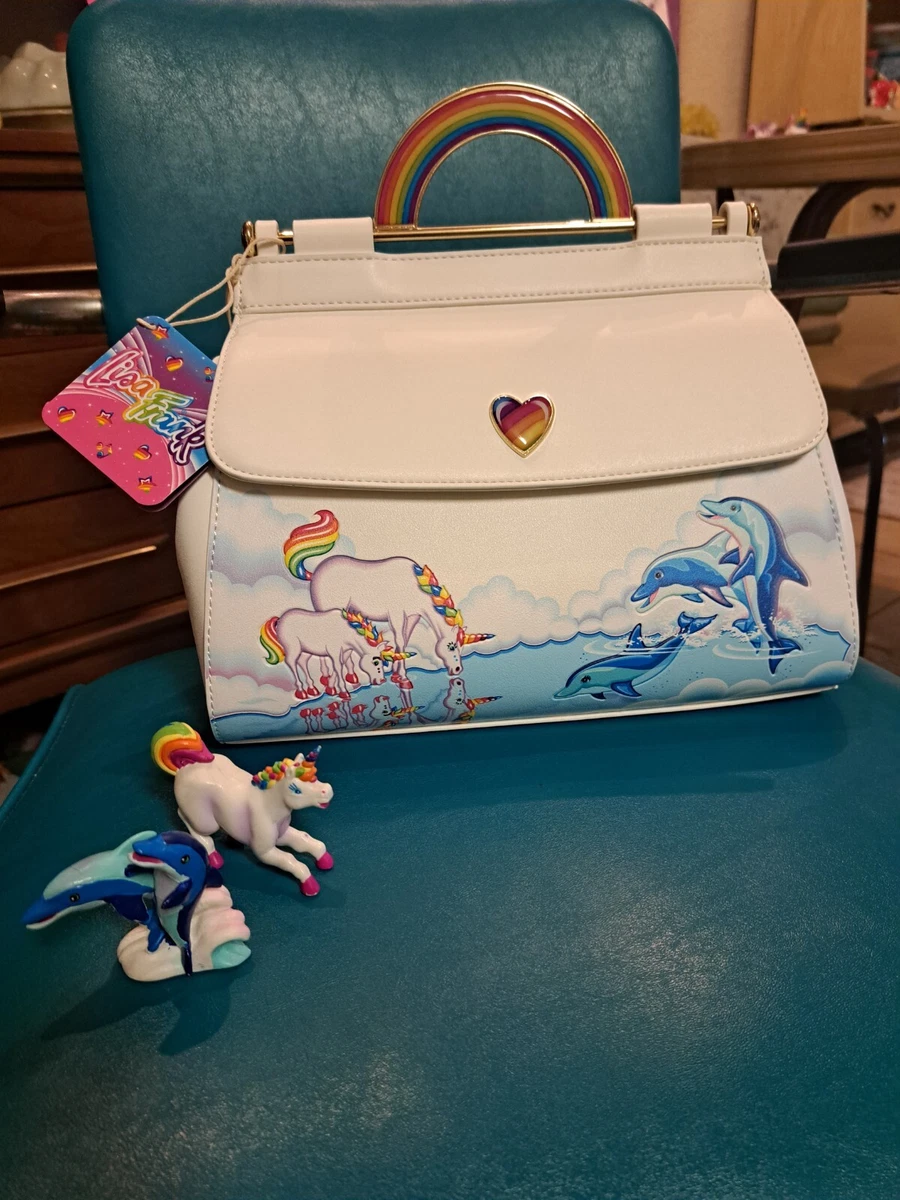 Loungefly X Lisa Frank Markie Reflection Cross body Bag White NWT