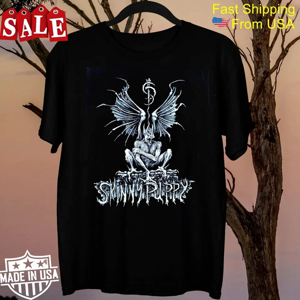 skinny puppy ロンT Skinny Puppy Shirt, Vintage Rare T-shirt, Black Tee, Last Rights