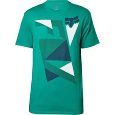 Fox Racing Recepted Short Sleeve T-Shirt Casual Tee Green Mens Large WAS $22.00