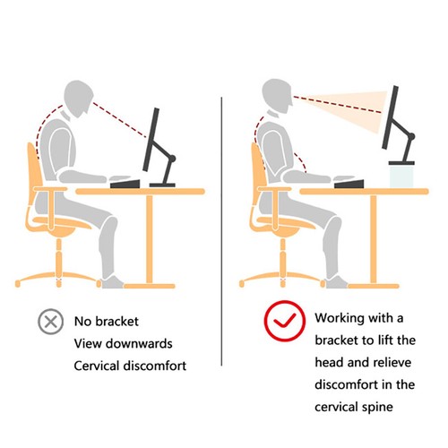 Transparent Computer Monitor Holder With Drawer LED Light PC Screen Stand - Picture 3 of 19
