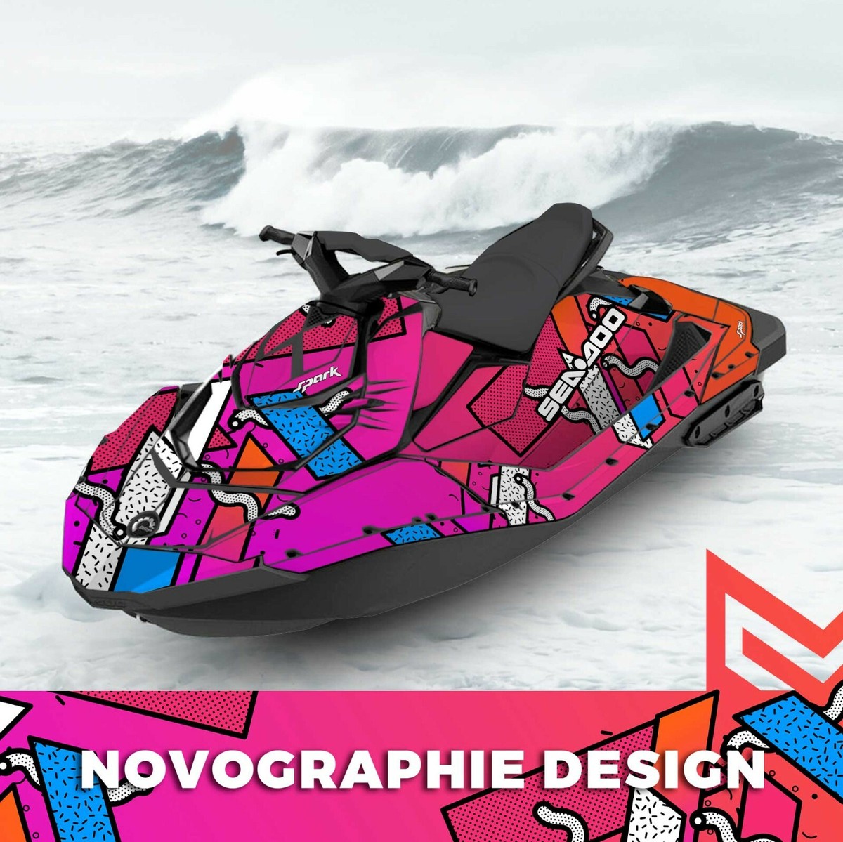 Seadoo Spark trixx Bombardier 2up + 3up Jet Ski Graphic Decal