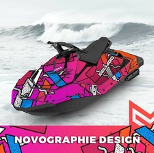 Seadoo Spark trixx Bombardier 2up + 3up Jet Ski Graphic Decal Colorful TAG 