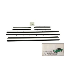 68-69 Camaro Firebird Convertible 8pc Window Felt Sweeps Weatherstrip Seals