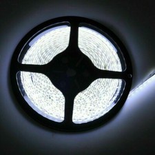 12V 16.4FT COOL WHITE LED 5050 SMD FLEXIBLE WIRE STRIP LIGHT ROPE WATERPROOF US