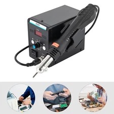 858D Pro Soldering Station Iron Reflow Rework Hot Air Gun Solder Tool Set 700W