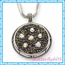 Brighton Crystal Rocks Long Convertible Pendant Necklace