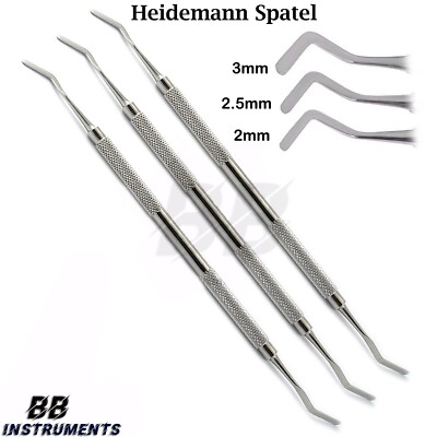3er Set Heideman Spatel Zahntechnik Modellierspatel Zahnsonde Modellierung Labor
