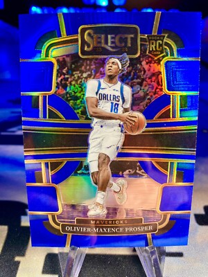 2023-24 Olivier-Maxence Prosper Panini Select Blue Prizm Rookie Card #85