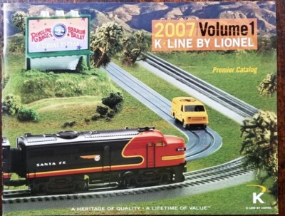 K-LineByLionel TWO Catalogs PAPER stored in fileCabinet-some light wearP7-P8