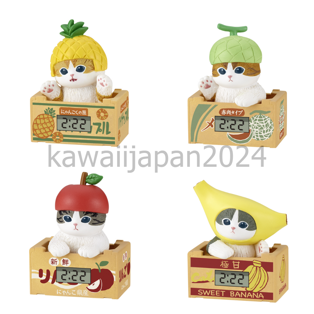 PSL Mofusand Fruit Nyan Clock Figure Set of 4 Capsule toy Japan