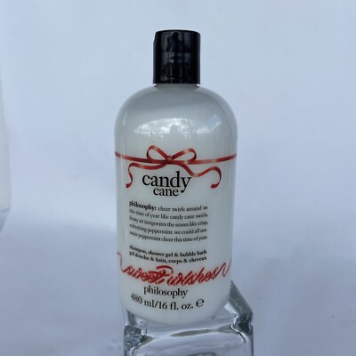 Philosophy CANDY CANE 3 in 1 Shower Gel Shampoo Bubble Bath 16fl oz New Sealed