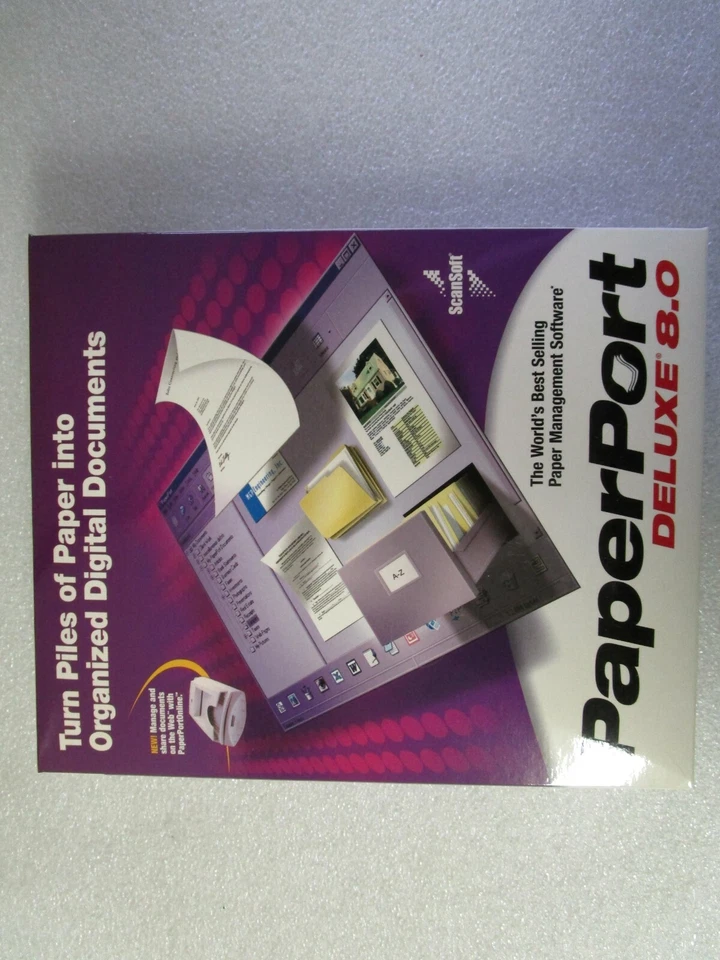 ScanSoft Paperport Deluxe 8 New In Sealed Retail Box!  - Image 2 of 4