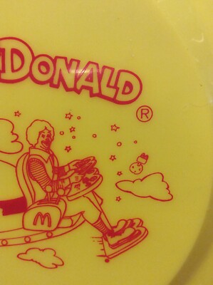 Vintage Ronald Mcdonald Mcdonald's Flying Hamburger Frisbee Disc 9