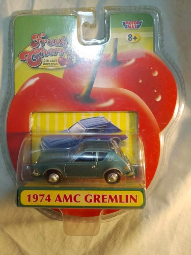 AMC/GREMLIN 1974 MOTOR MAX FRESH CHERRIES 1-87 RED/BLUE/GREEN DIE-CAST CARs Repl - Picture 11 of 24