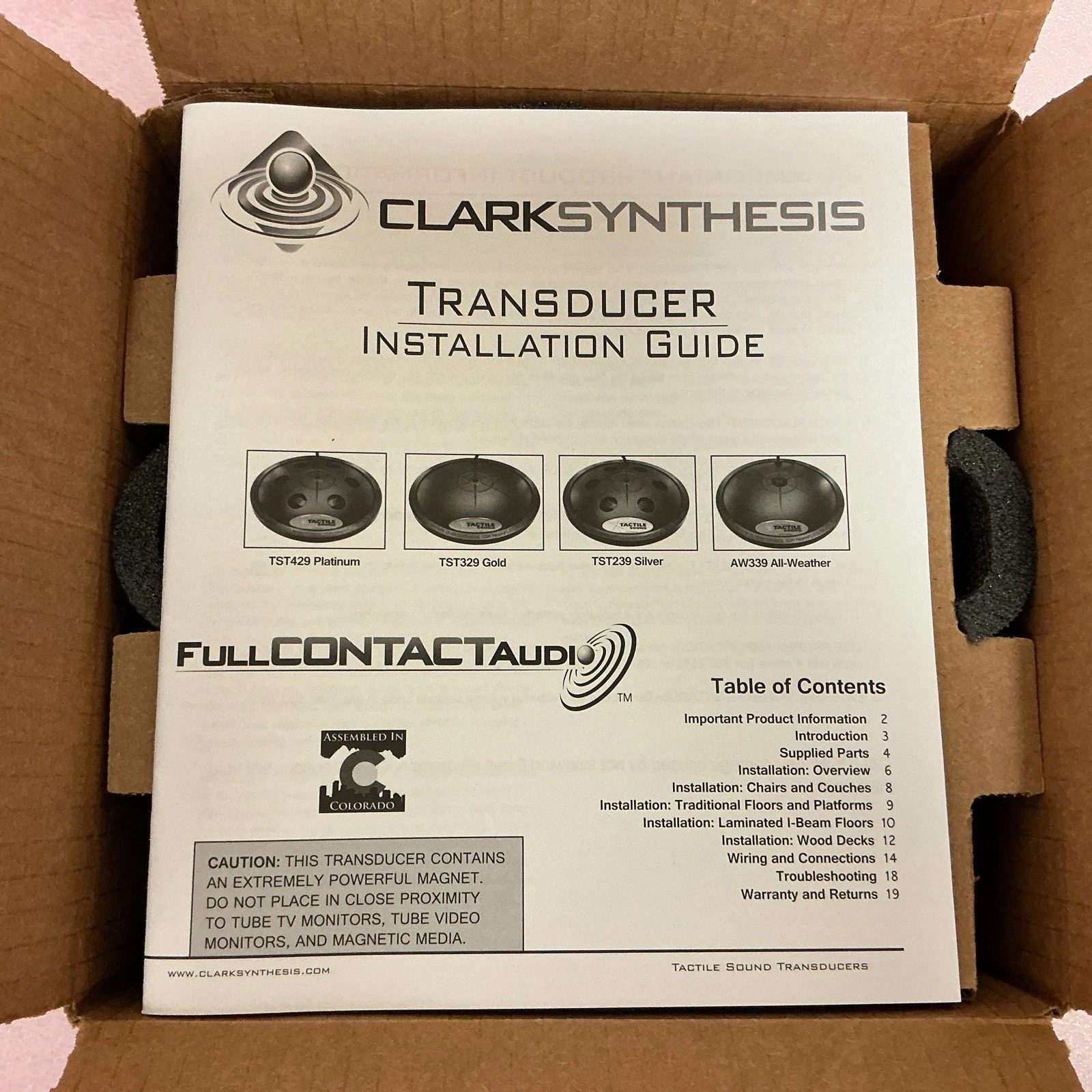 Clark Synthesis TST329 Tactile Transducer - Thumbnail 4