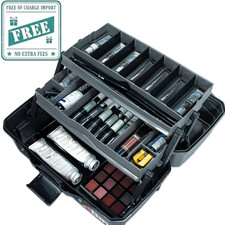 ArtBin 6892AG 2-Tray Art Supply Box Portable Craft Organizer Storage Case Gray