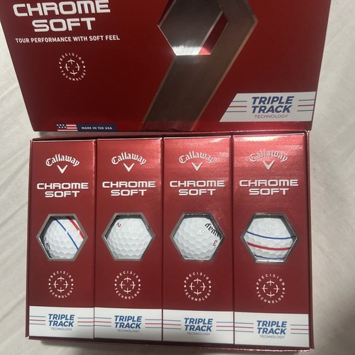 Callaway Chrome Soft Triple Track Golf Balls 2DZ (24 Golf Balls) White **NEW** - Picture 5 of 5