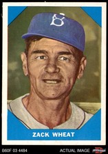 1960 Fleer #12 Zach Wheat Dodgers HOF 7.5 - NM+