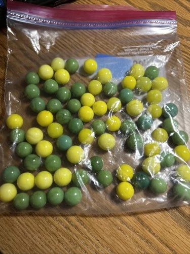 Vintage Milton Bradley PAC-MAN Board Game Yellow Marbles Chinese Checkers Green