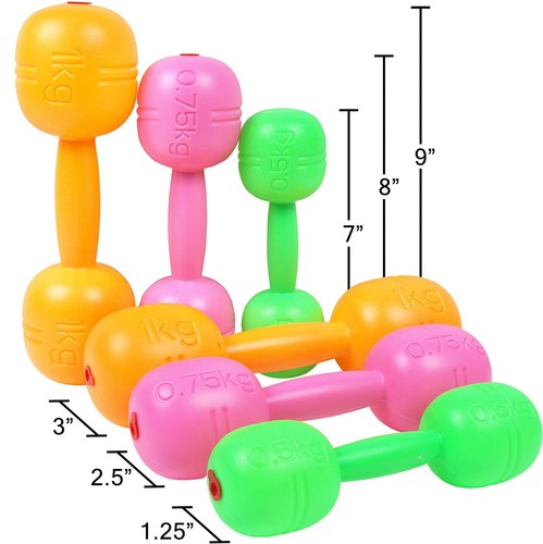 Kids Plastic Weight Set Dumbbells Set for toddlers | Barbell Fitness Exercise... - Picture 4 of 5