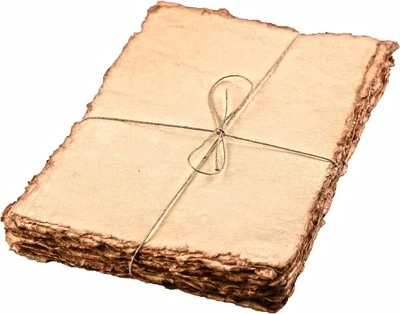 LEATHER VILLAGE Watercolor Paper 6x4", 50 Sheets, 150 GSM, Mixed Media, Handmade Cotton, Deckle