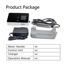 Portable Dental Lab Brushless Micromotor E-Type Grinding Polishing Machine Black