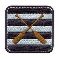Crossed Rowing Oars Patch/Badge Embroidered