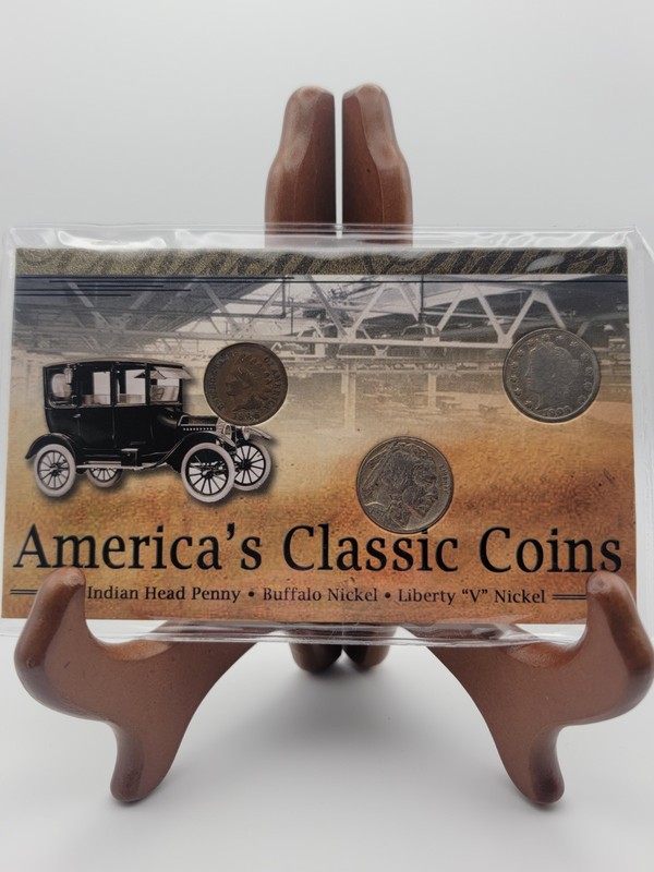 Americas Classic Coins 1906 Indian Head, 1937 Buffalo, 1906 "V" Liberty...