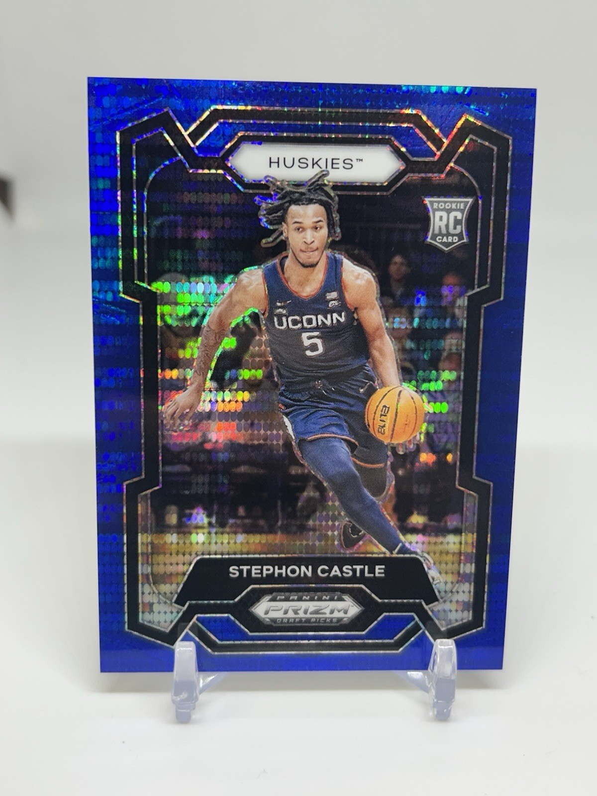 STEPHON CASTLE - 2024 Panini Prizm Draft #17 ROOKIE BLUE ICE /99 Spurs  UConn
