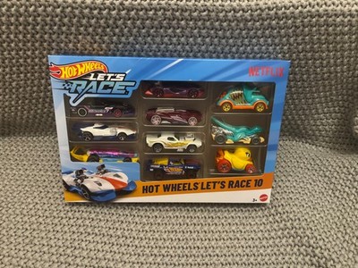 Hot Wheels Lets Race 10 Spielzeug Autos Netflix GT Scorcher Velociraptor Racer