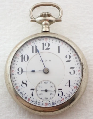 ANTIQUE 18s ELGIN GRADE 349 21 JEWEL SILVERODE POCKET WATCH