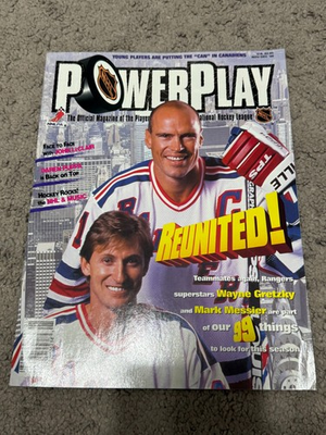 #ad Powerplay NHL Magazine Nov Dec 1996 Mark Messier Wayne Gretzky RANGERS HOF $8.40