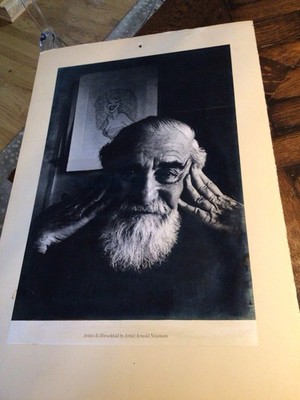 Vtg  art photographer Arnold Newman Silver Gelatin PHOTO of Artist Al Hirschfeld