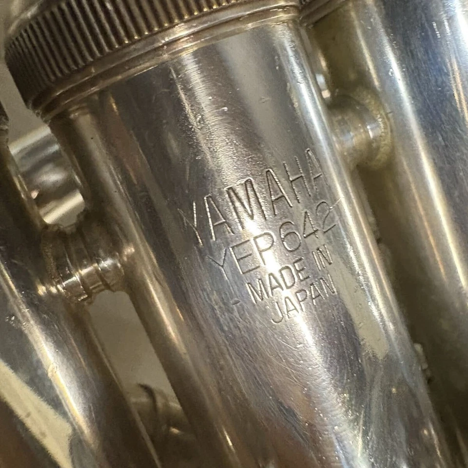 YAMAHA YEP-642S NEO Bb/F Euphonium Silver Plated 4-Valve Compensating System - Image 4 of 4