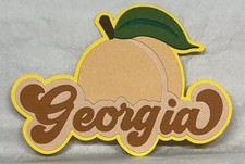 Georgia State Title Die Cut Embellishment Scrapbook