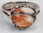 Sterling Silver 925 Spiny Oyster Shell Ring Size 7 Southwestern Boho Vintage